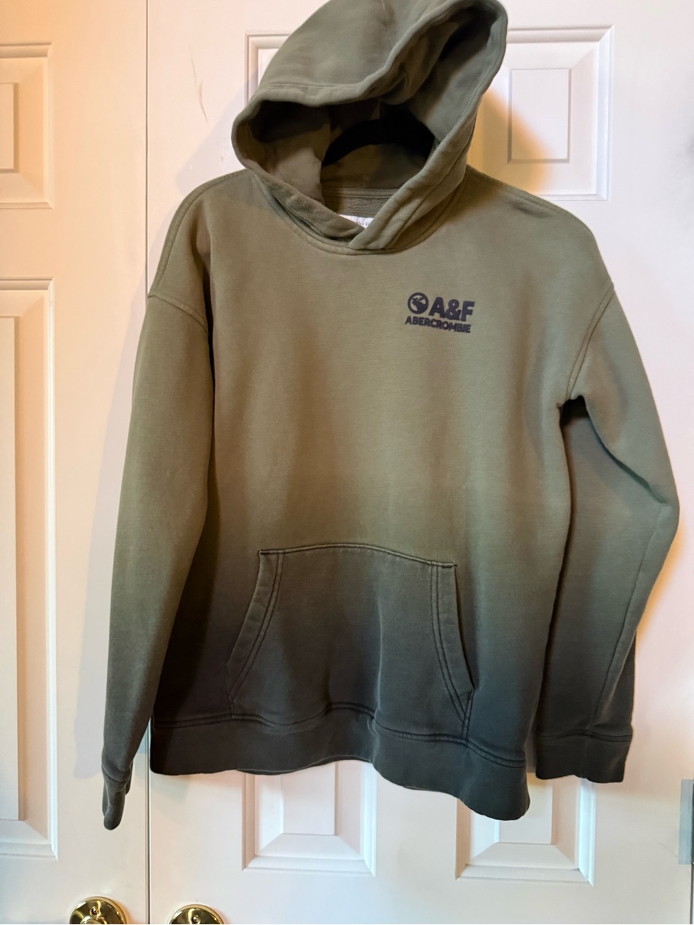 Abercrombie kids Olive Green Fade Crewneck Hoodie 15/16